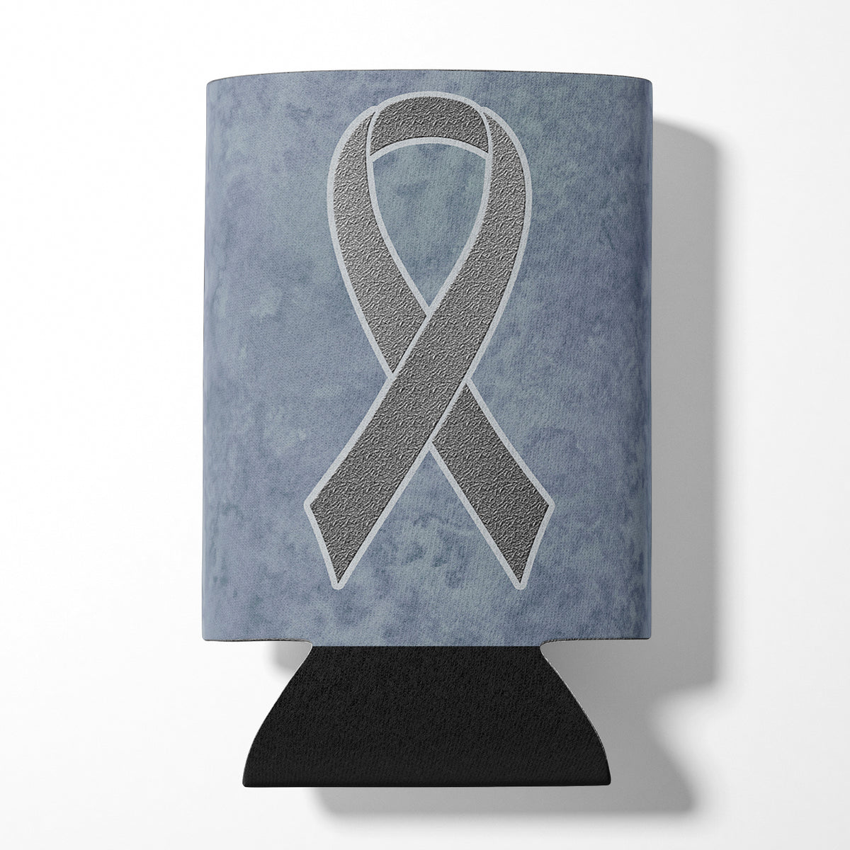 Grey Ribbon for Brain Cancer Awareness Can or Bottle Hugger AN1211CC.