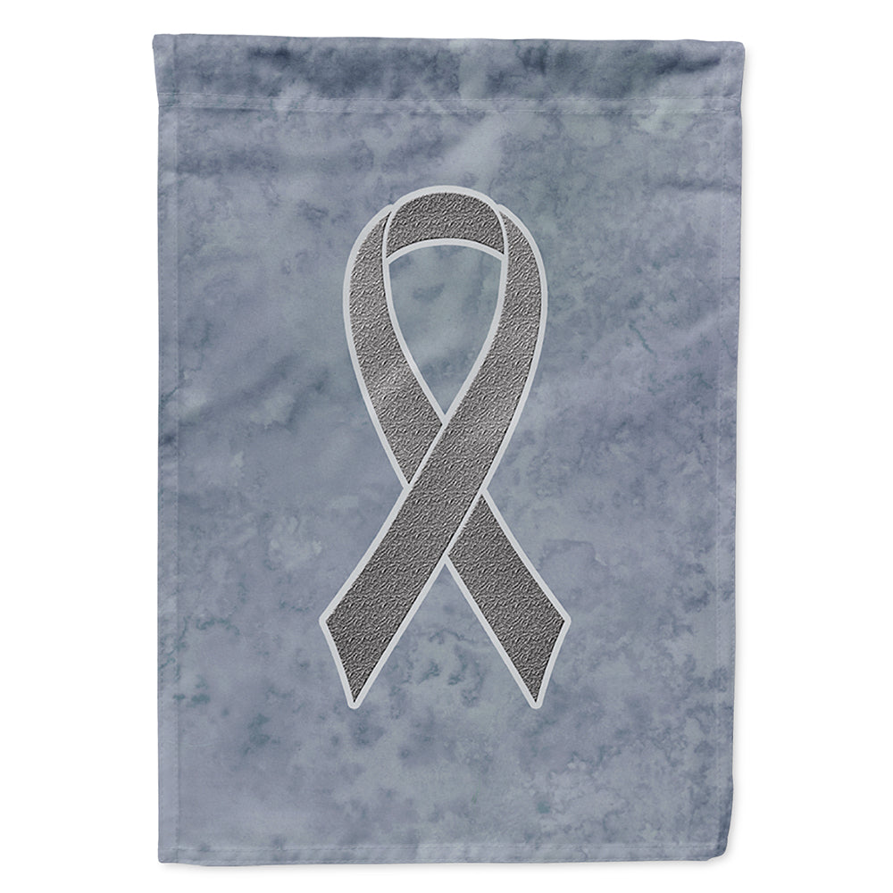 Grey Ribbon for Brain Cancer Awareness Flag Canvas House Size AN1211CHF