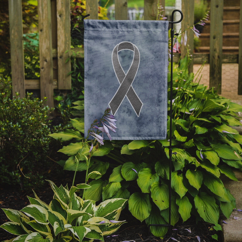 Grey Ribbon for Brain Cancer Awareness Flag Garden Size AN1211GF
