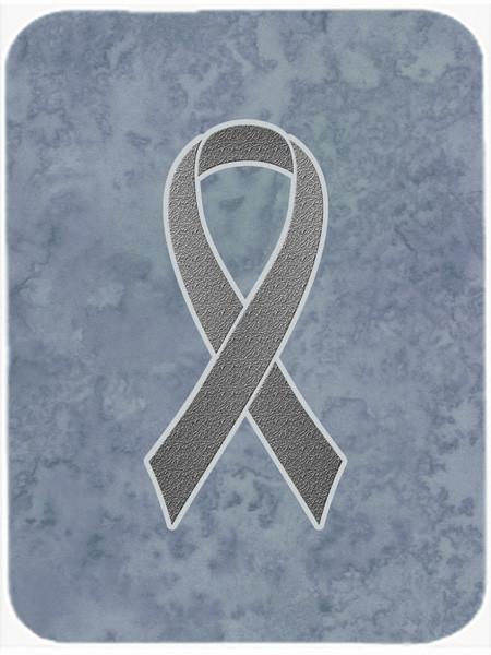 Grey Ribbon for Brain Cancer Awareness Glass Cutting Board Large Size AN1211LCB by Caroline's Treasures