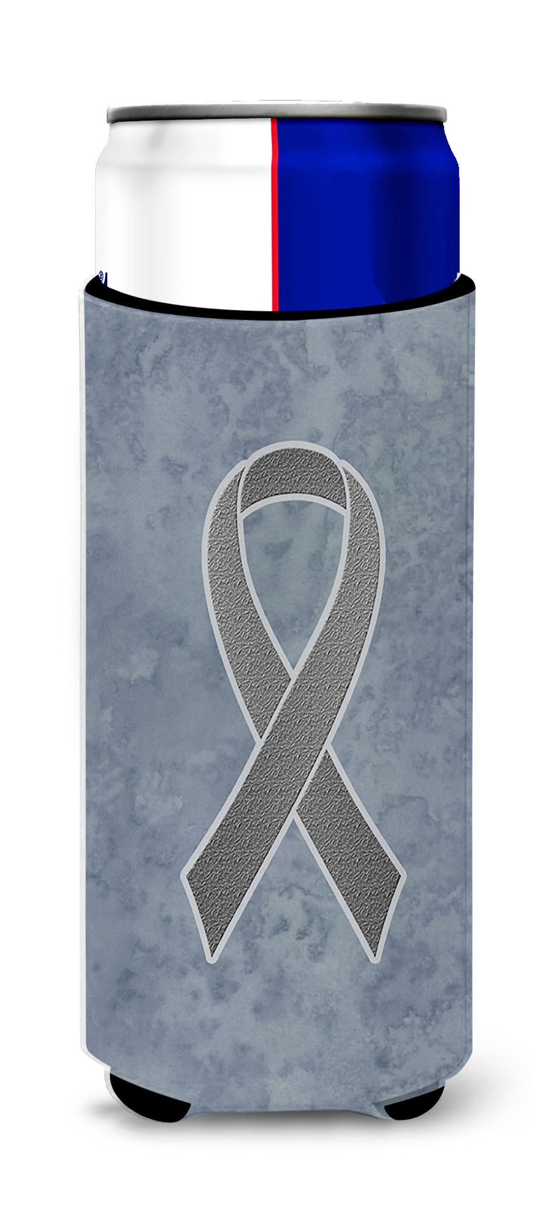 Grey Ribbon for Brain Cancer Awareness Ultra Beverage Insulators for slim cans AN1211MUK.