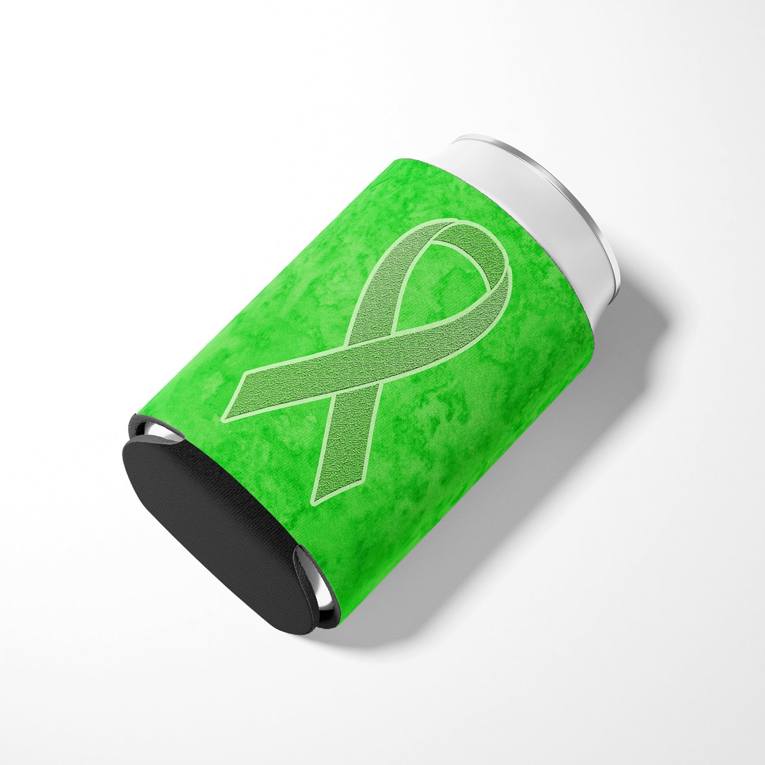 Lime Green Ribbon for Lymphoma Cancer Awareness Can or Bottle Hugger AN1212CC