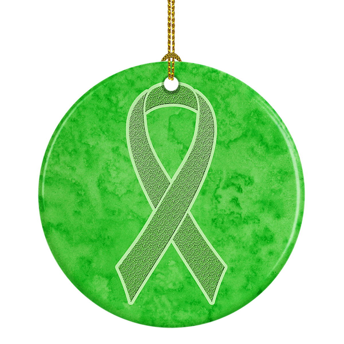 Lime Green Ribbon for Lymphoma Cancer Awareness Ceramic Ornament AN1212CO1 - the-store.com