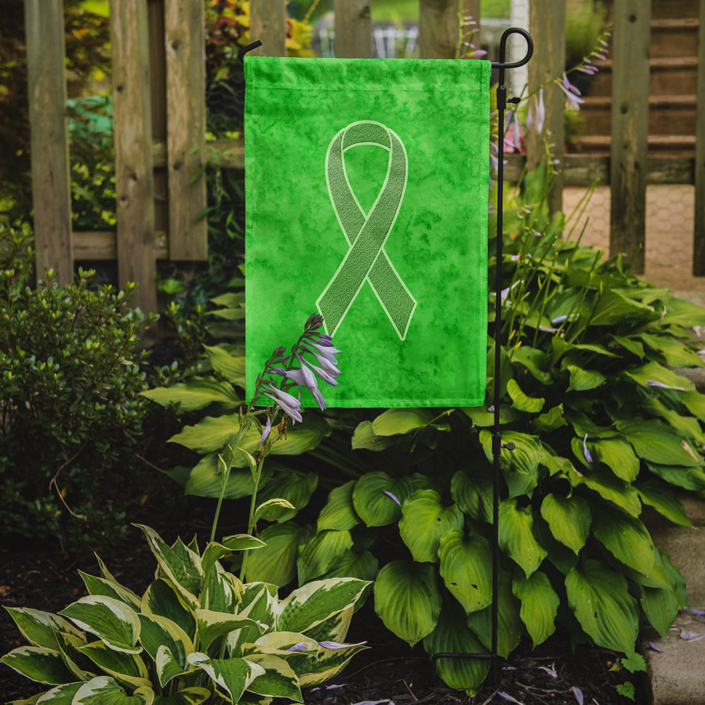 Lime Green Ribbon for Lymphoma Cancer Awareness Flag Garden Size AN1212GF  the-store.com.