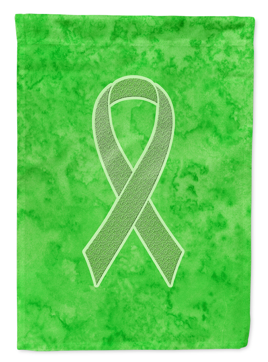 Lime Green Ribbon for Lymphoma Cancer Awareness Flag Garden Size AN1212GF