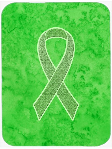 Lime Green Ribbon for Lymphoma Cancer Awareness Glass Cutting Board Large Size AN1212LCB by Caroline's Treasures