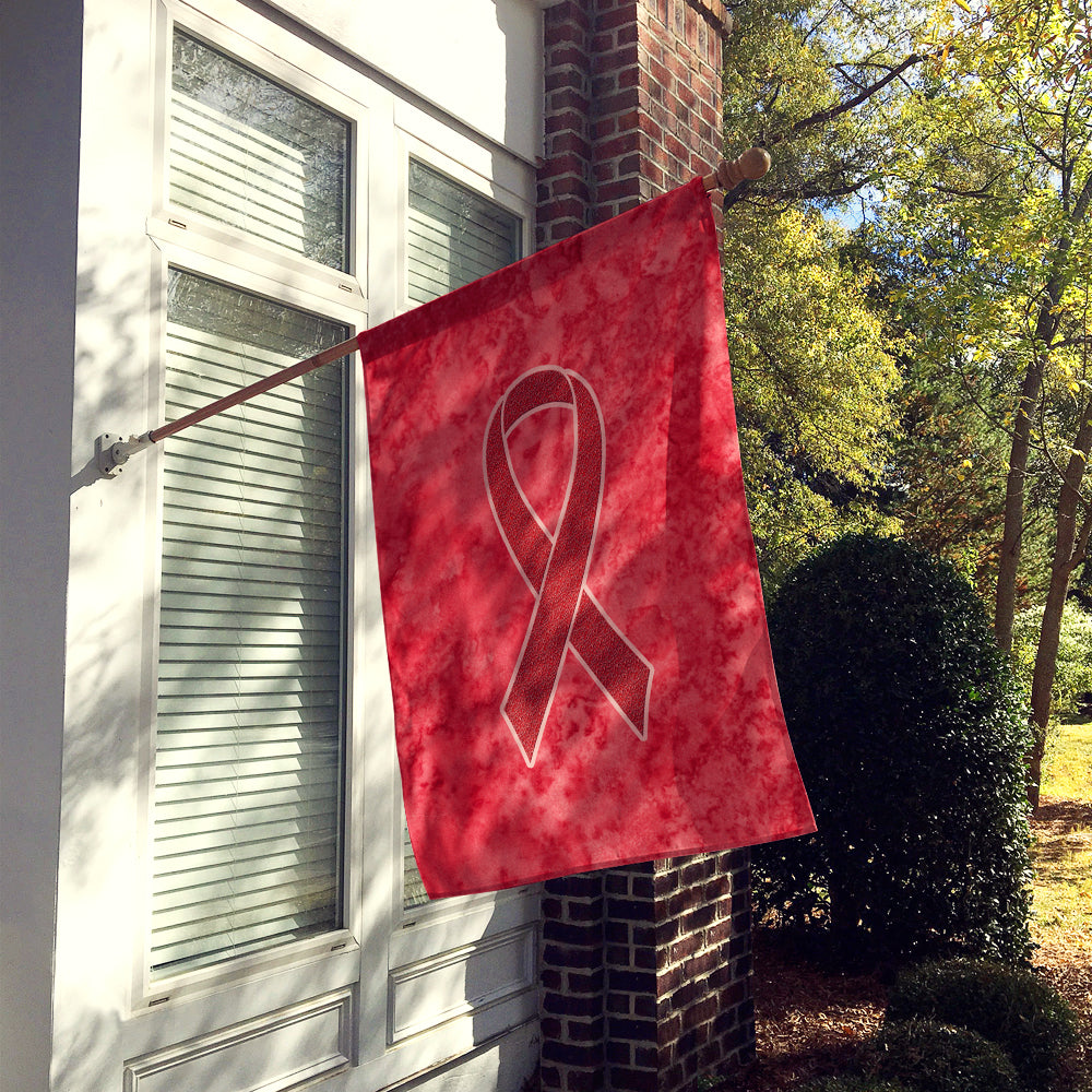 Red Ribbon for Aids Awareness Flag Canvas House Size AN1213CHF  the-store.com.