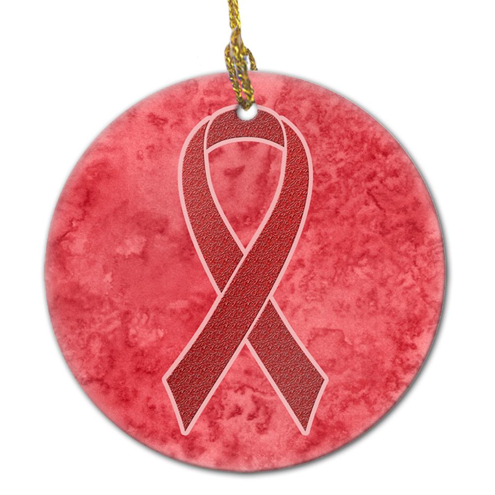 Red Ribbon for Aids Awareness Ceramic Ornament AN1213CO1 by Caroline&#39;s Treasures