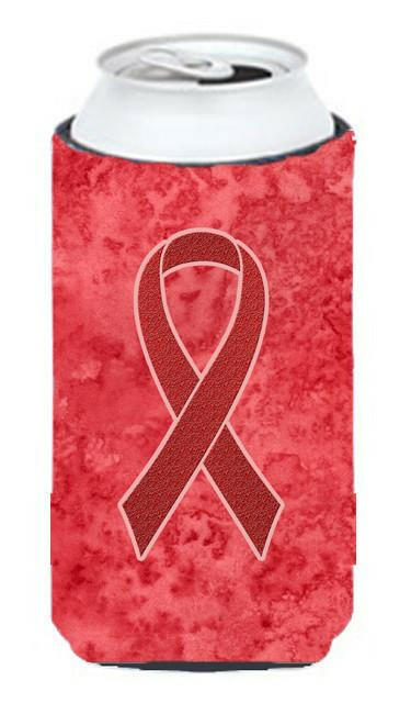 Caroline's Treasures Red Ribbon for Aids Awareness Tall Boy Beverage Insulator Hugger AN1213TBC