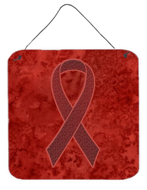 Burgundy Ribbon for Multiple Myeloma Cancer Awareness Wall or Door Hanging Prints AN1214DS66 by Caroline&#39;s Treasures