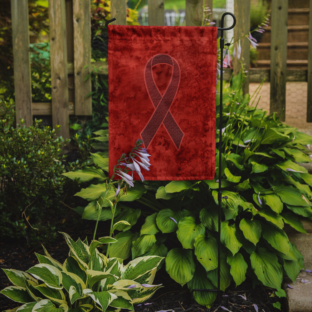 Burgundy Ribbon for Multiple Myeloma Cancer Awareness Flag Garden Size AN1214GF  the-store.com.