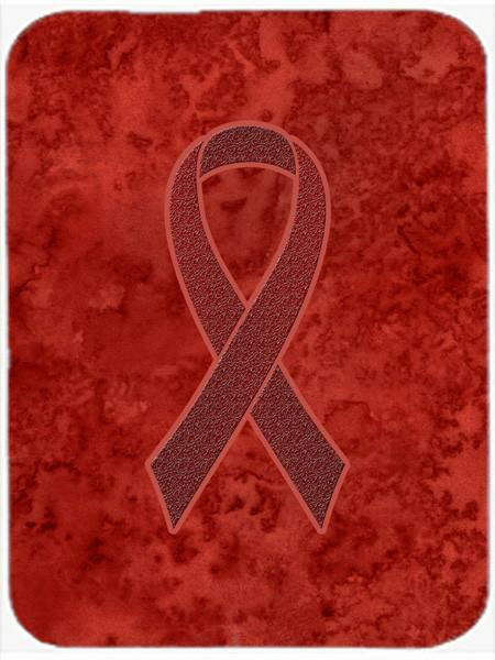 Burgundy Ribbon for Multiple Myeloma Cancer Awareness Glass Cutting Board Large Size AN1214LCB by Caroline&#39;s Treasures