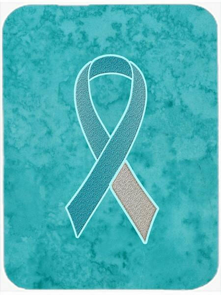 Teal and White Ribbon for Cervical Cancer Awareness Mouse Pad, Hot Pad or Trivet AN1215MP by Caroline's Treasures