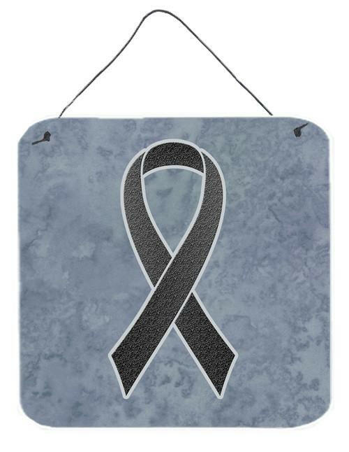 Black Ribbon for Melanoma Cancer Awareness Wall or Door Hanging Prints AN1216DS66 by Caroline's Treasures