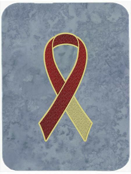 Burgundy and Ivory Ribbon for Head and Neck Cancer Awareness Glass Cutting Board Large Size AN1218LCB by Caroline&#39;s Treasures