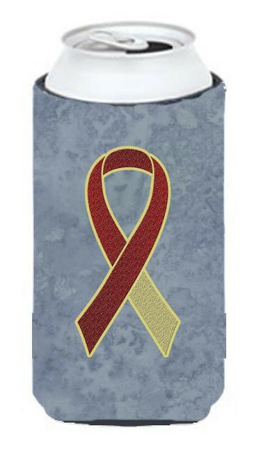 Burgundy and Ivory Ribbon for Head and Neck Cancer Awareness Tall Boy Beverage Insulator Hugger AN1218TBC by Caroline&#39;s Treasures