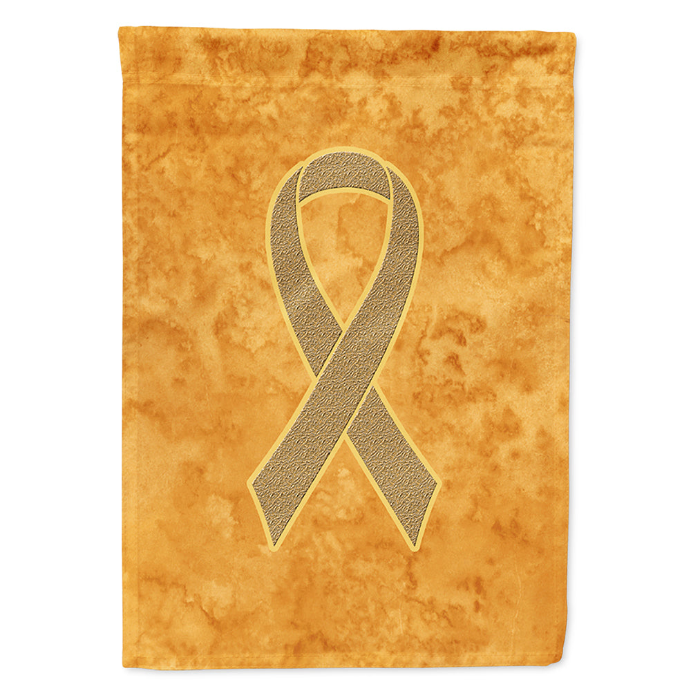 Peach Ribbon for Uterine Cancer Awareness Flag Canvas House Size AN1219CHF  the-store.com.