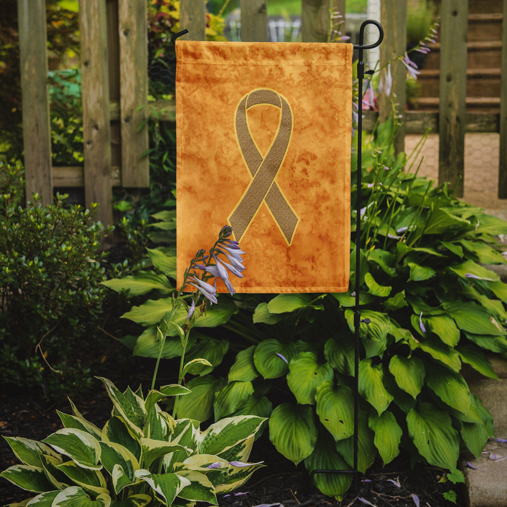 Peach Ribbon for Uterine Cancer Awareness Flag Garden Size AN1219GF  the-store.com.