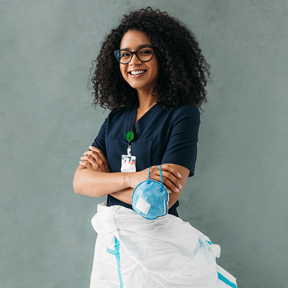 Caroline's Treasures Kelly Green Ribbon for Kidney Cancer Awareness Retractable Badge Reel AN1220BR