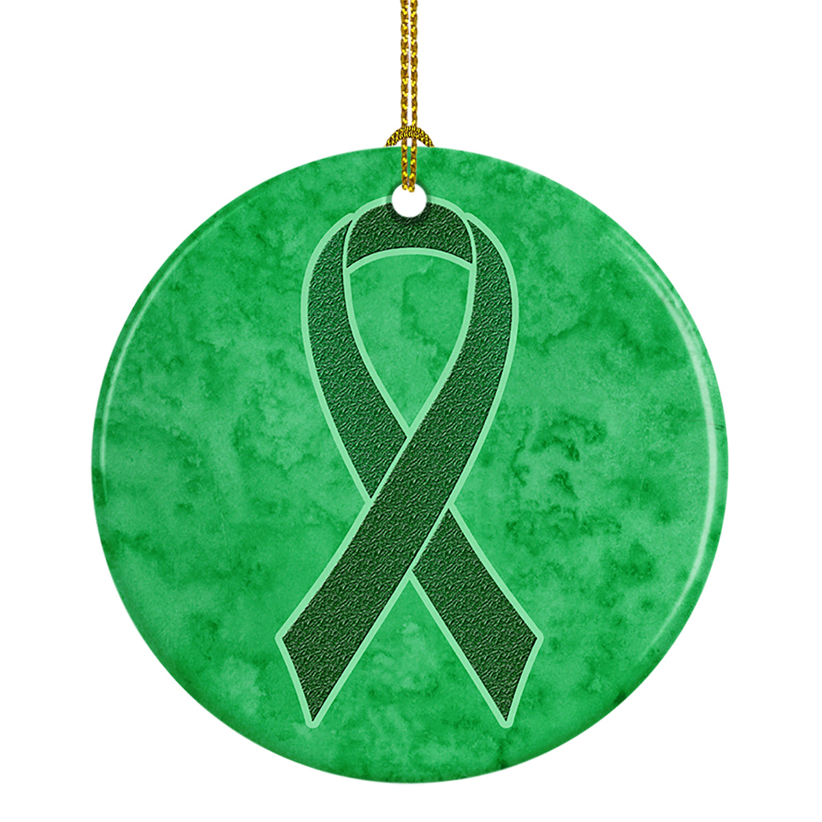 Kelly Green Ribbon for Kidney Cancer Awareness Ceramic Ornament AN1220CO1 - the-store.com
