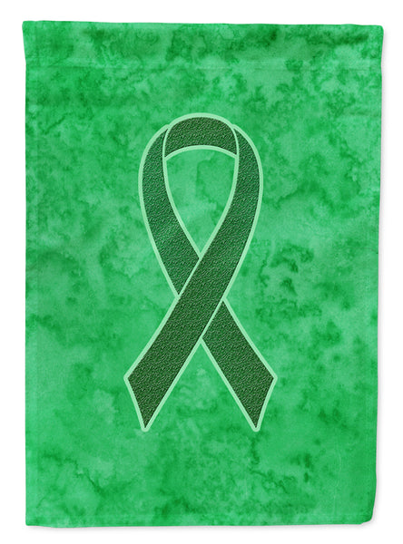 Kelly Green Ribbon for Kidney Cancer Awareness Flag Garden Size AN1220GF