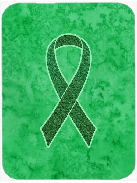 Kelly Green Ribbon for Kidney Cancer Awareness Glass Cutting Board Large Size AN1220LCB by Caroline&#39;s Treasures