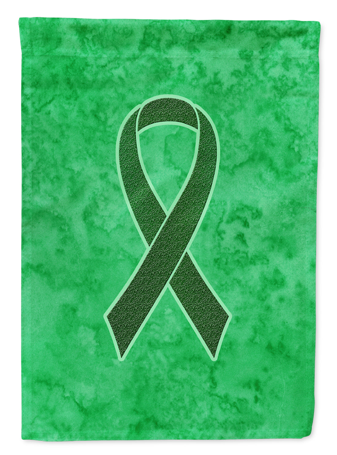 Emerald Green Ribbon for Liver Cancer Awareness Flag Canvas House Size AN1221CHF