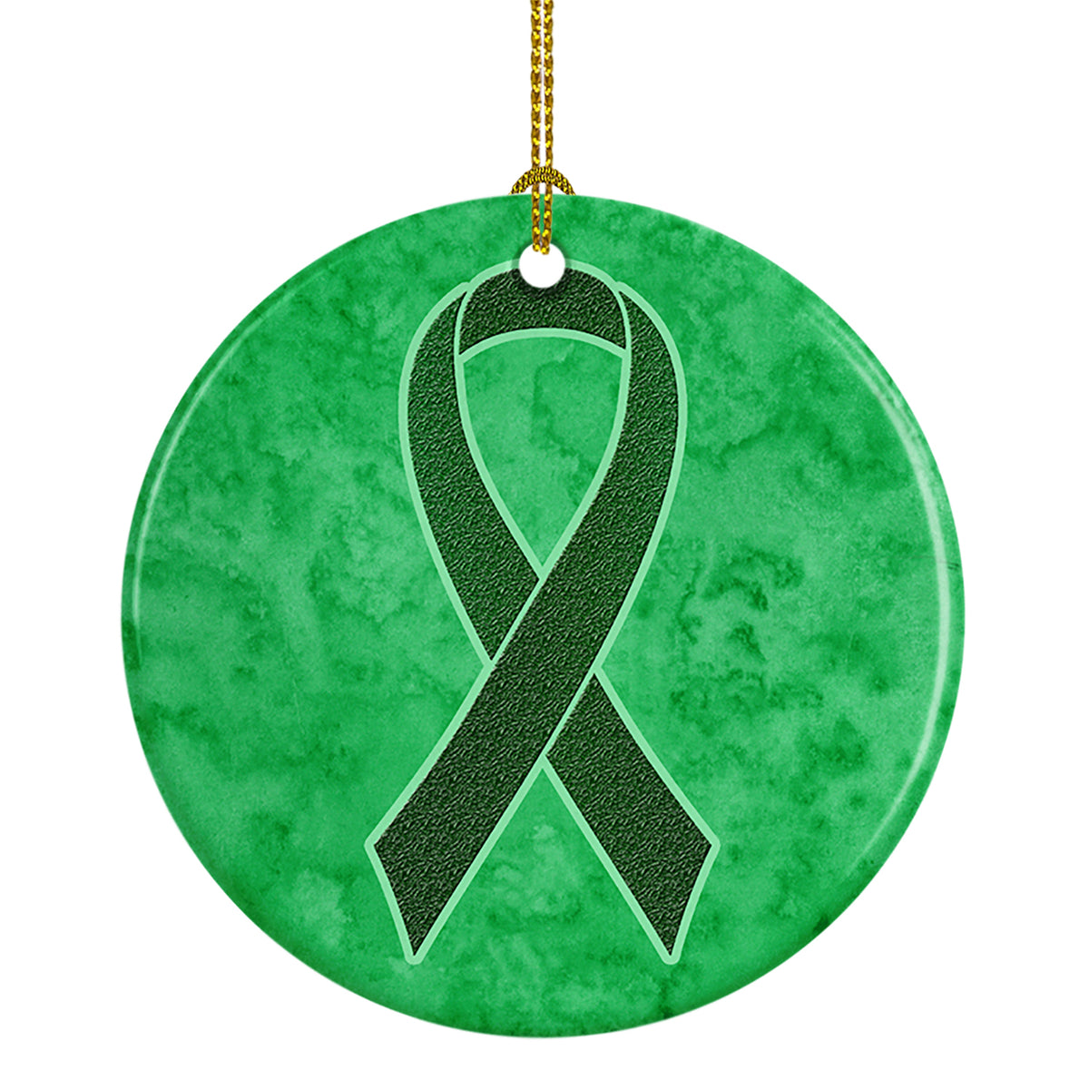 Emerald Green Ribbon for Liver Cancer Awareness Ceramic Ornament AN1221CO1 - the-store.com