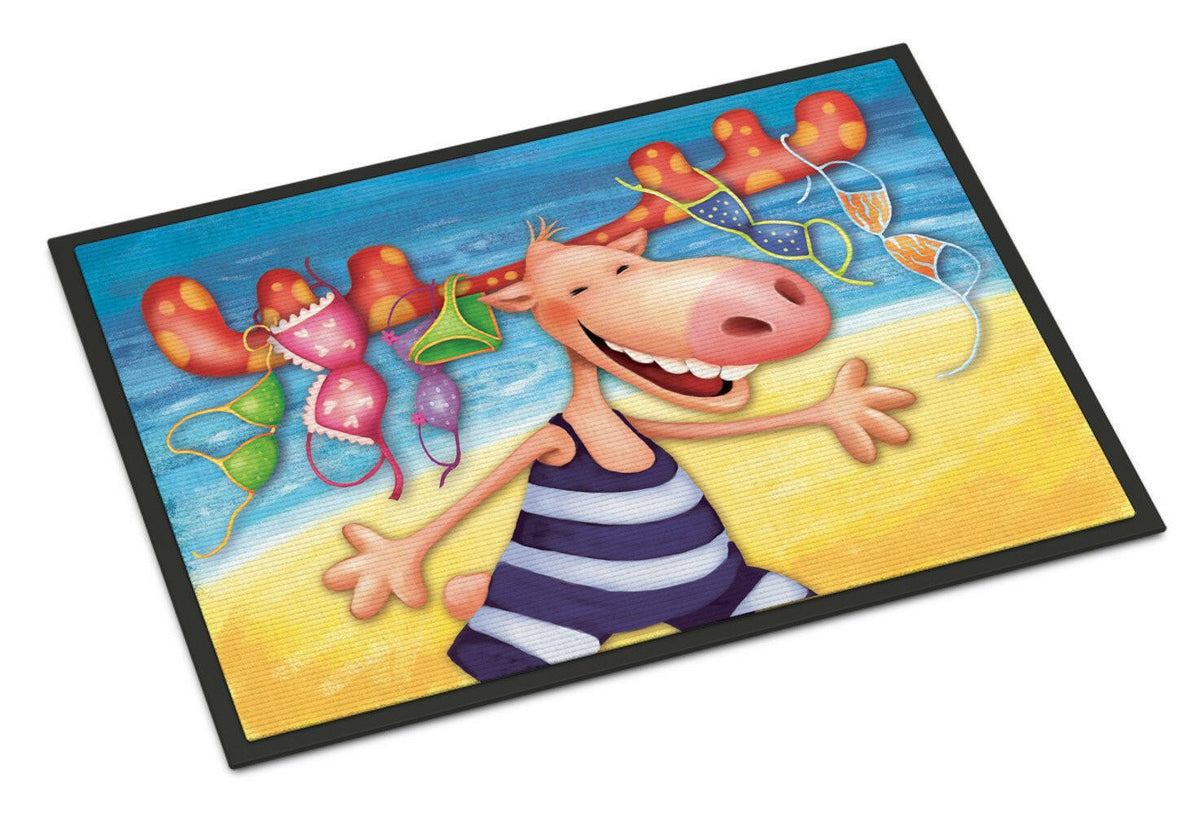 Moose on the Beach Indoor or Outdoor Mat 18x27 APH0073MAT - the-store.com
