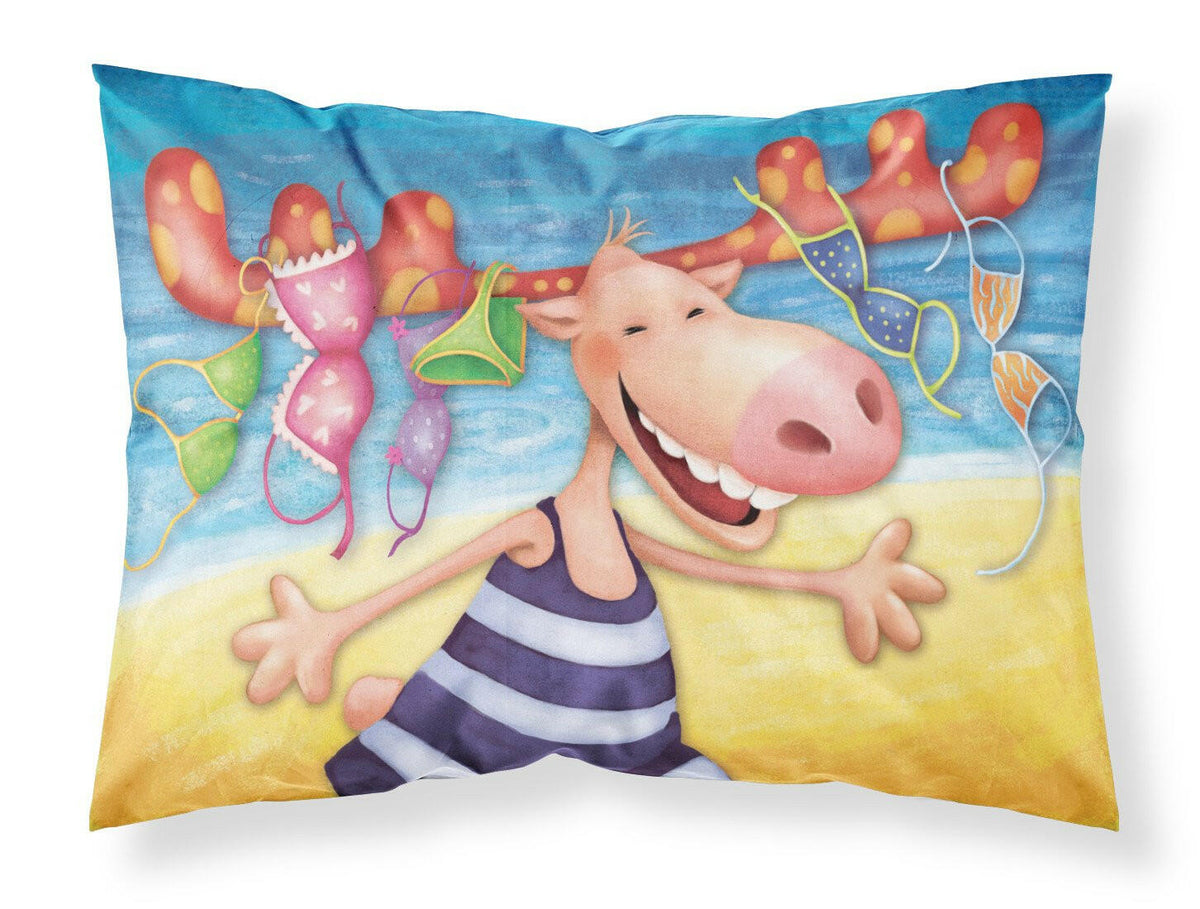 Moose on the Beach Fabric Standard Pillowcase APH0073PILLOWCASE by Caroline&#39;s Treasures