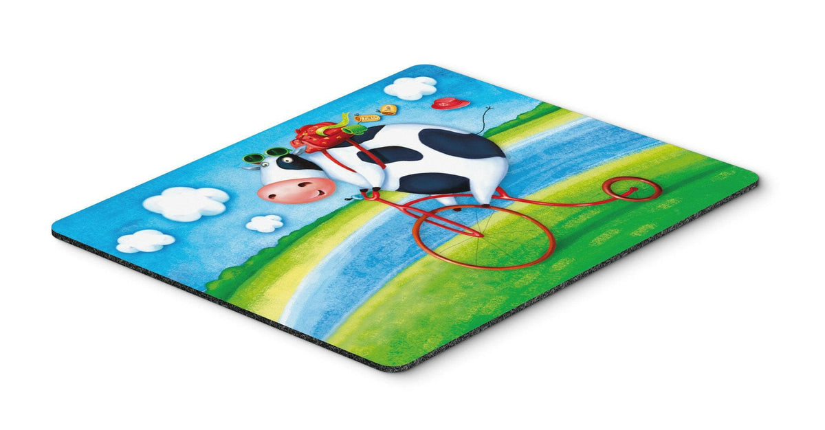 Cow riding Bicycle Mouse Pad, Hot Pad or Trivet APH0076MP by Caroline&#39;s Treasures