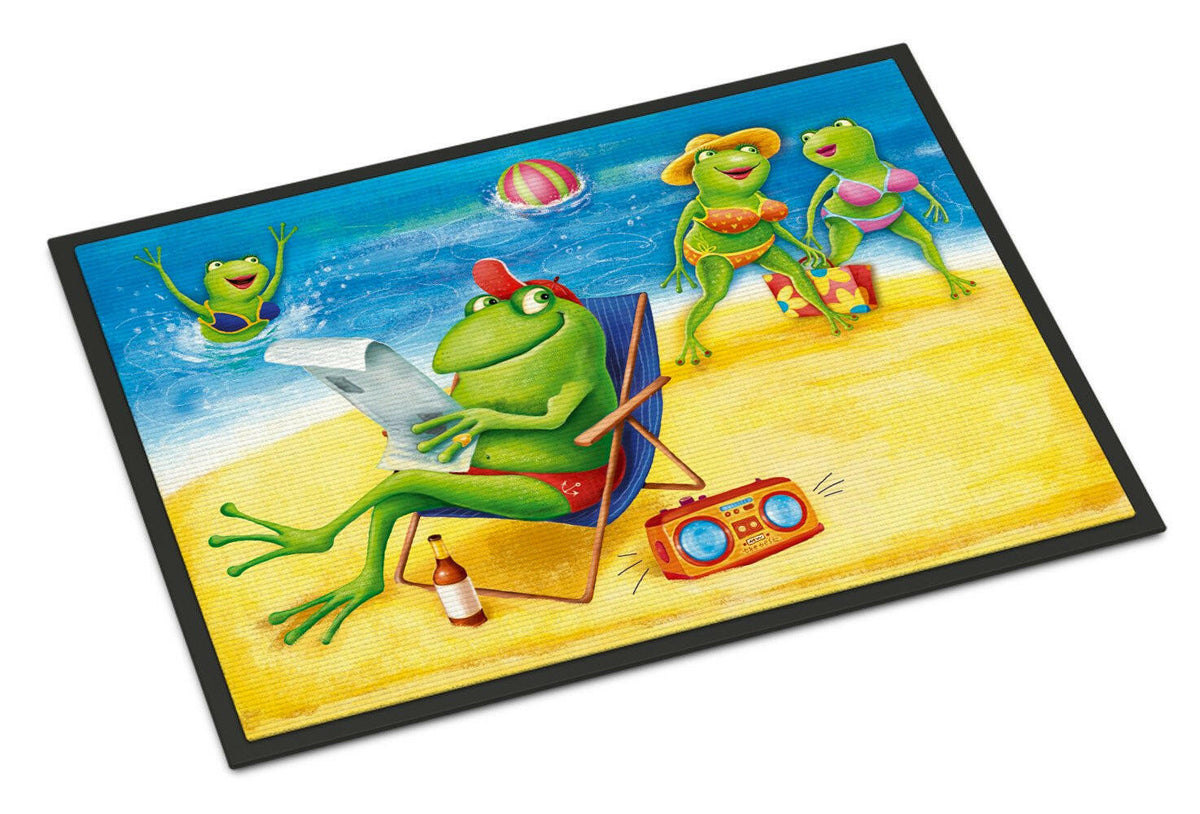 Frogs on the Beach Indoor or Outdoor Mat 24x36 APH0080JMAT - the-store.com