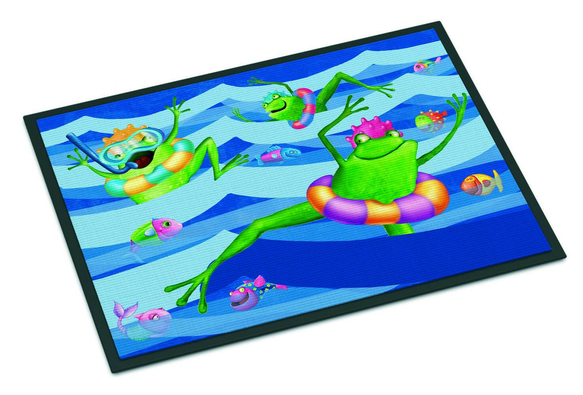 Frogs Swimming Indoor or Outdoor Mat 18x27 APH0089MAT - the-store.com