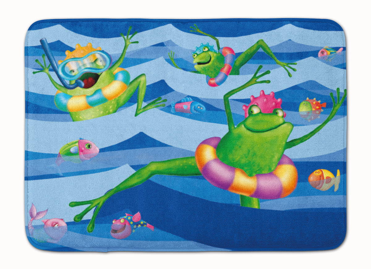 Frogs Swimming Machine Washable Memory Foam Mat APH0089RUG - the-store.com