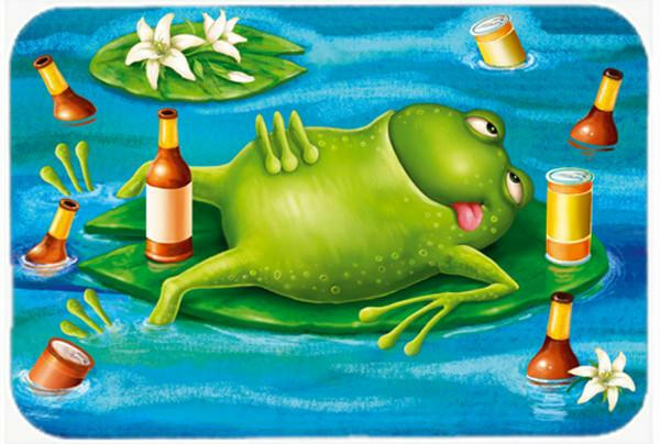 Frog Drinking Beer Glass Cutting Board Large APH0093LCB by Caroline&#39;s Treasures