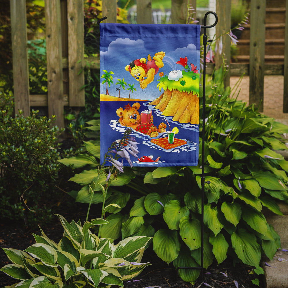 Teddy Bears Swimming and Diving Flag Garden Size APH0240GF  the-store.com.
