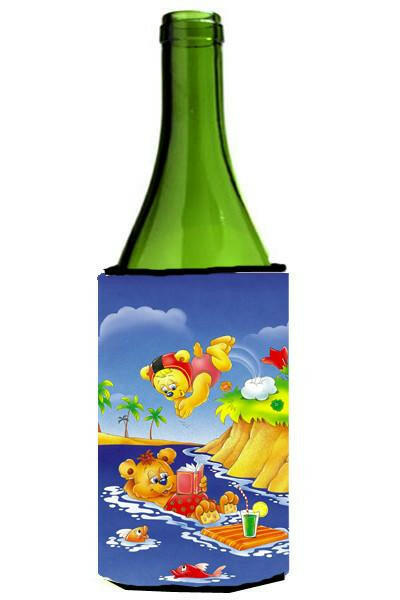 Teddy Bears Swimming and Diving Wine Bottle Beverage Insulator Hugger APH0240LITERK by Caroline's Treasures