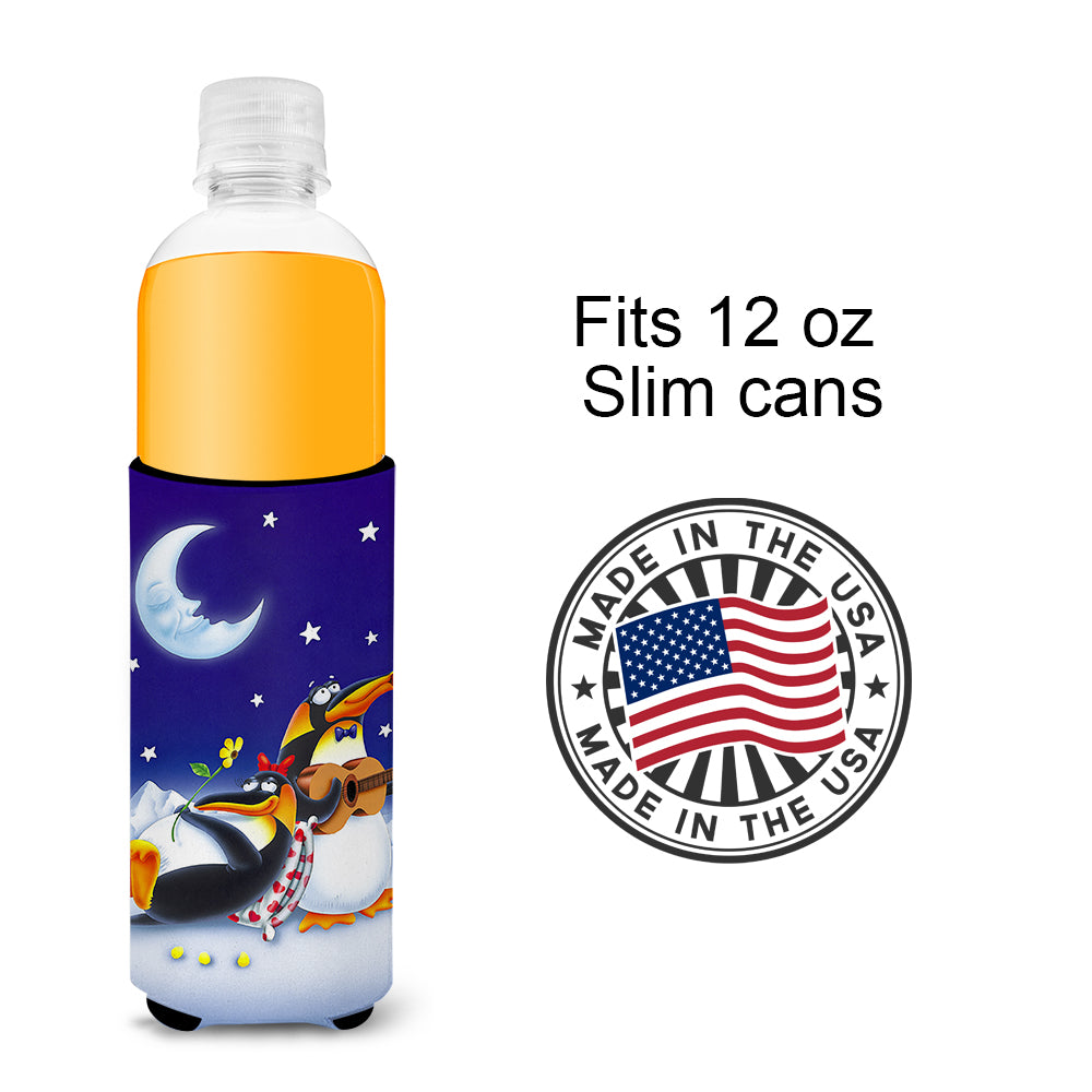 Musique sous la lune Pingouins Michelob Ultra Beverage Isolateurs pour canettes minces APH0243MUK