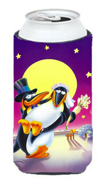 Just Married Wedding Penguins Tall Boy Beverage Insulator Hugger APH0244TBC by Caroline&#39;s Treasures