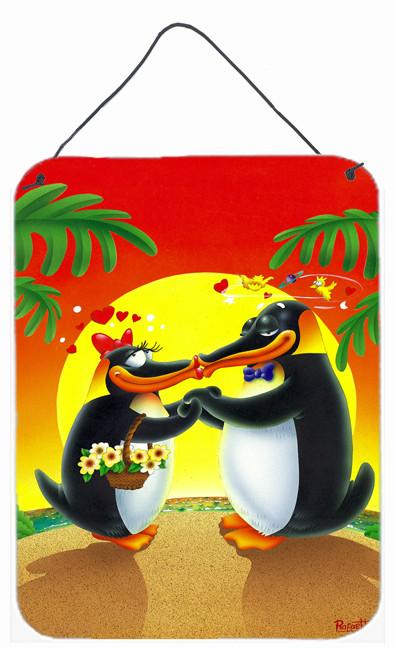 In Love Valentine&#39;s Day Penguins Wall or Door Hanging Prints APH0245DS1216 by Caroline&#39;s Treasures