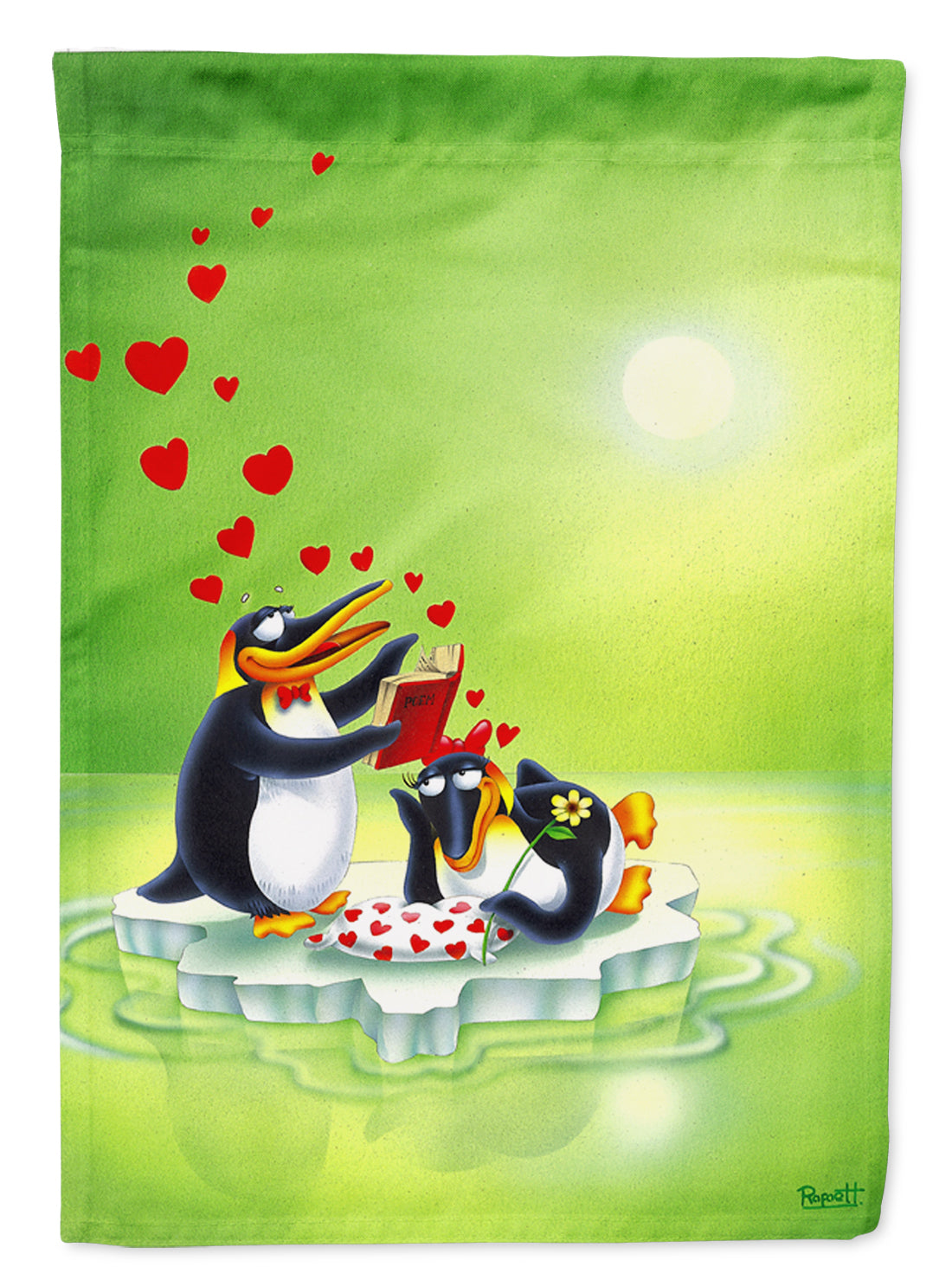 My Love Song Penguins Flag Garden Size  the-store.com.