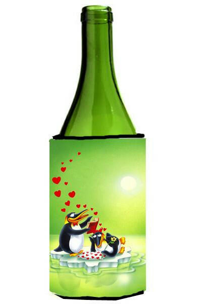 My Love Song Penguins Wine Bottle Beverage Insulator Hugger APH0246LITERK by Caroline&#39;s Treasures