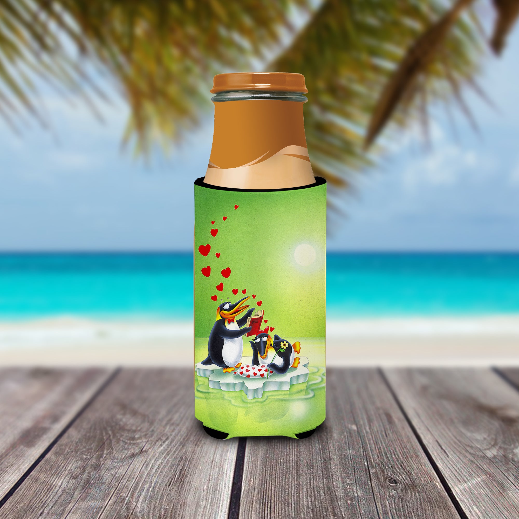 My Love Song Penguins  Ultra Beverage Insulators for slim cans APH0246MUK  the-store.com.