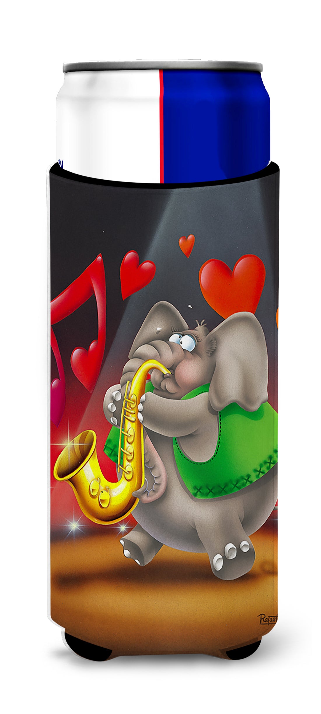 Elephant playing the Saxaphone  Ultra Beverage Insulators for slim cans APH0250MUK