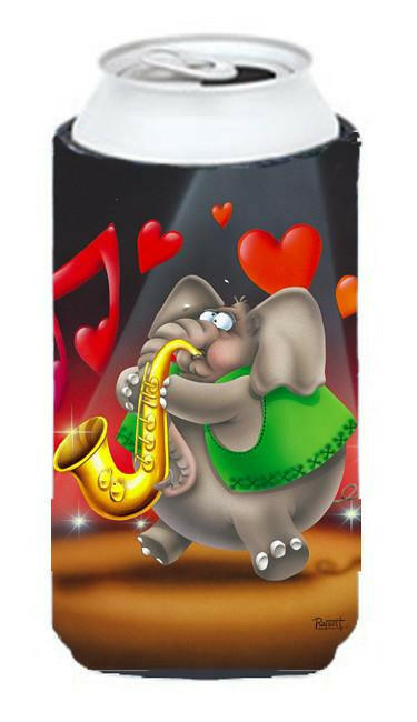 Elephant playing the Saxaphone Tall Boy Beverage Insulator Hugger APH0250TBC by Caroline&#39;s Treasures