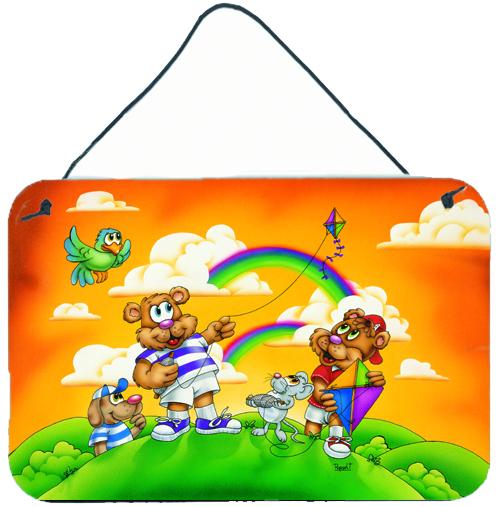 Bears Flying a Kite Wall or Door Hanging Prints APH0374DS812 by Caroline&#39;s Treasures