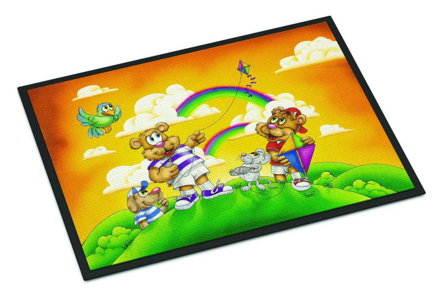 Bears Flying a Kite Indoor or Outdoor Mat 24x36 APH0374JMAT - the-store.com