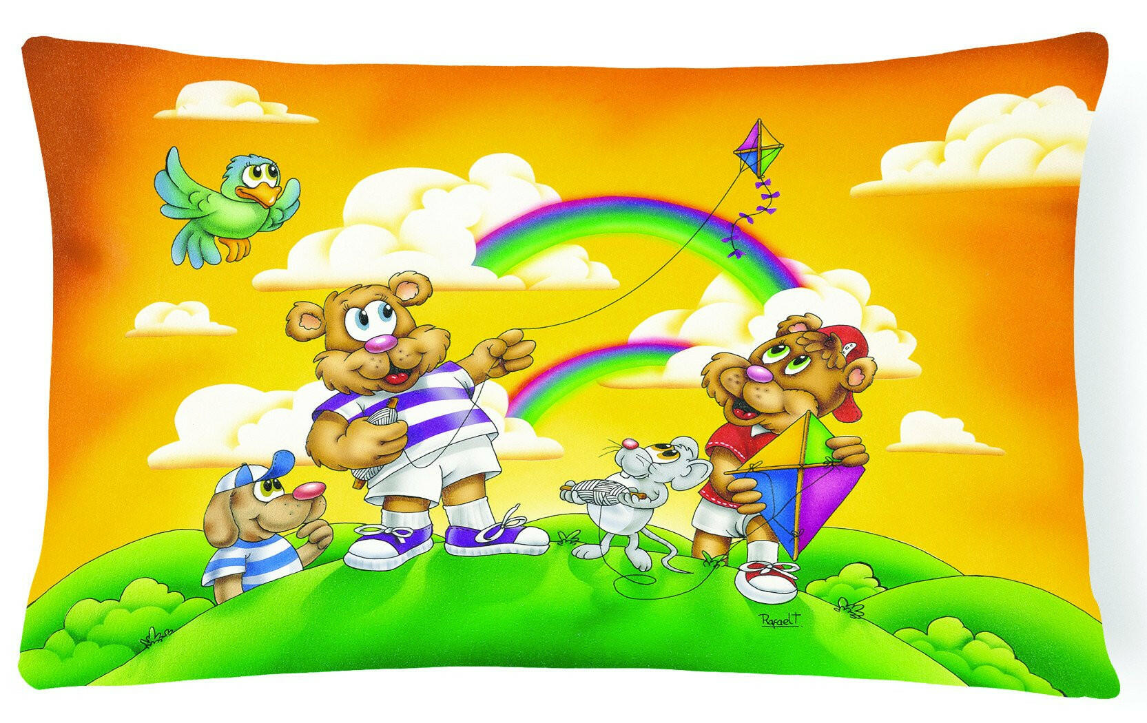 Bears Flying a Kite Fabric Decorative Pillow APH0374PW1216 by Caroline's Treasures