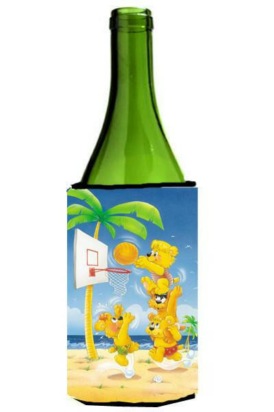 Bears playing Basketball Wine Bottle Beverage Insulator Hugger APH0388LITERK by Caroline's Treasures