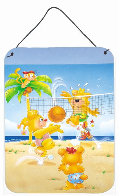 Bears playing Volleyball Wall or Door Hanging Prints APH0389DS1216 by Caroline&#39;s Treasures